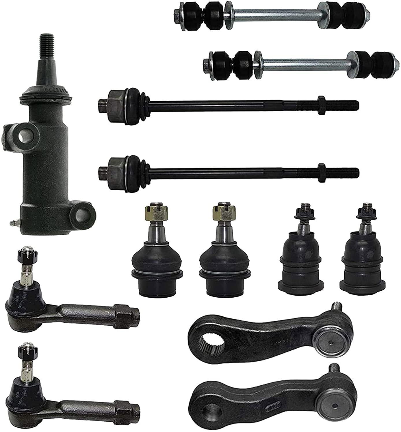12Pc Front Ball Joints Idler Arm Pitman Arm Tie Rods Kit For Chevrolet GMC 4WD 