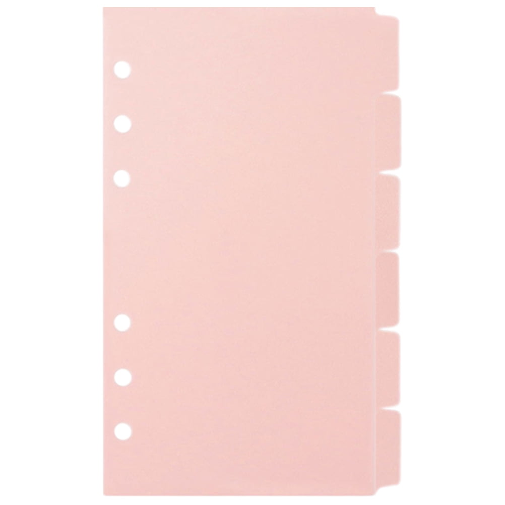 6 Sheets of Notebook Binder Divider 6hole Looseleaf Binder Paper