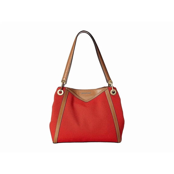 Michael Kors Large Raven Light Terracotta Canvas Shoulder Bag