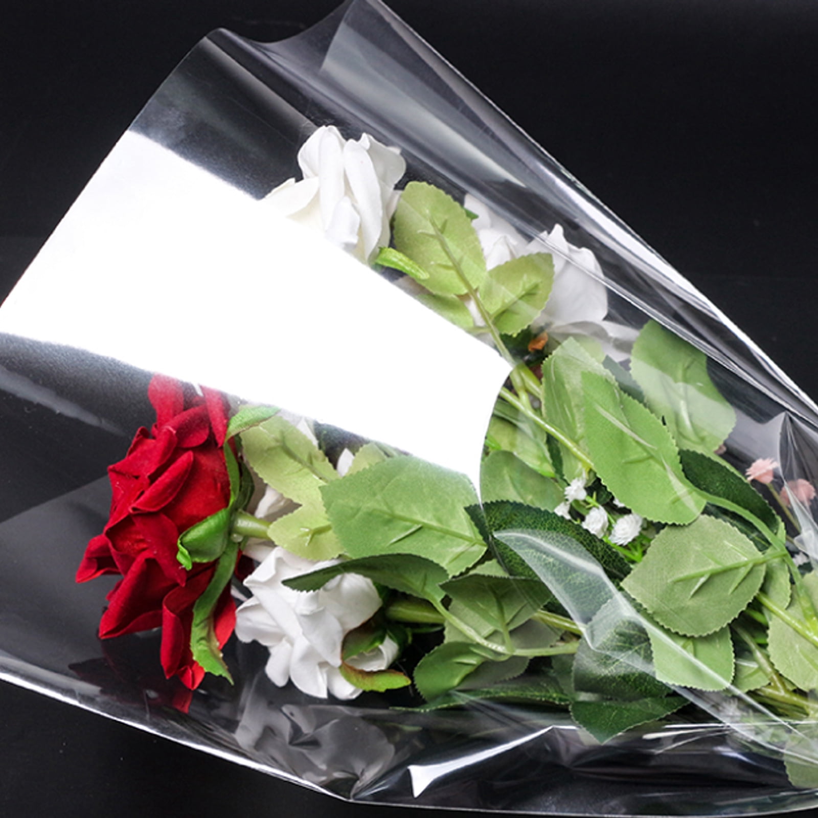 unbranded  50 Sheets Bouquet Packaging Paper Flower Wrapper Wrapping Tissue Transparent