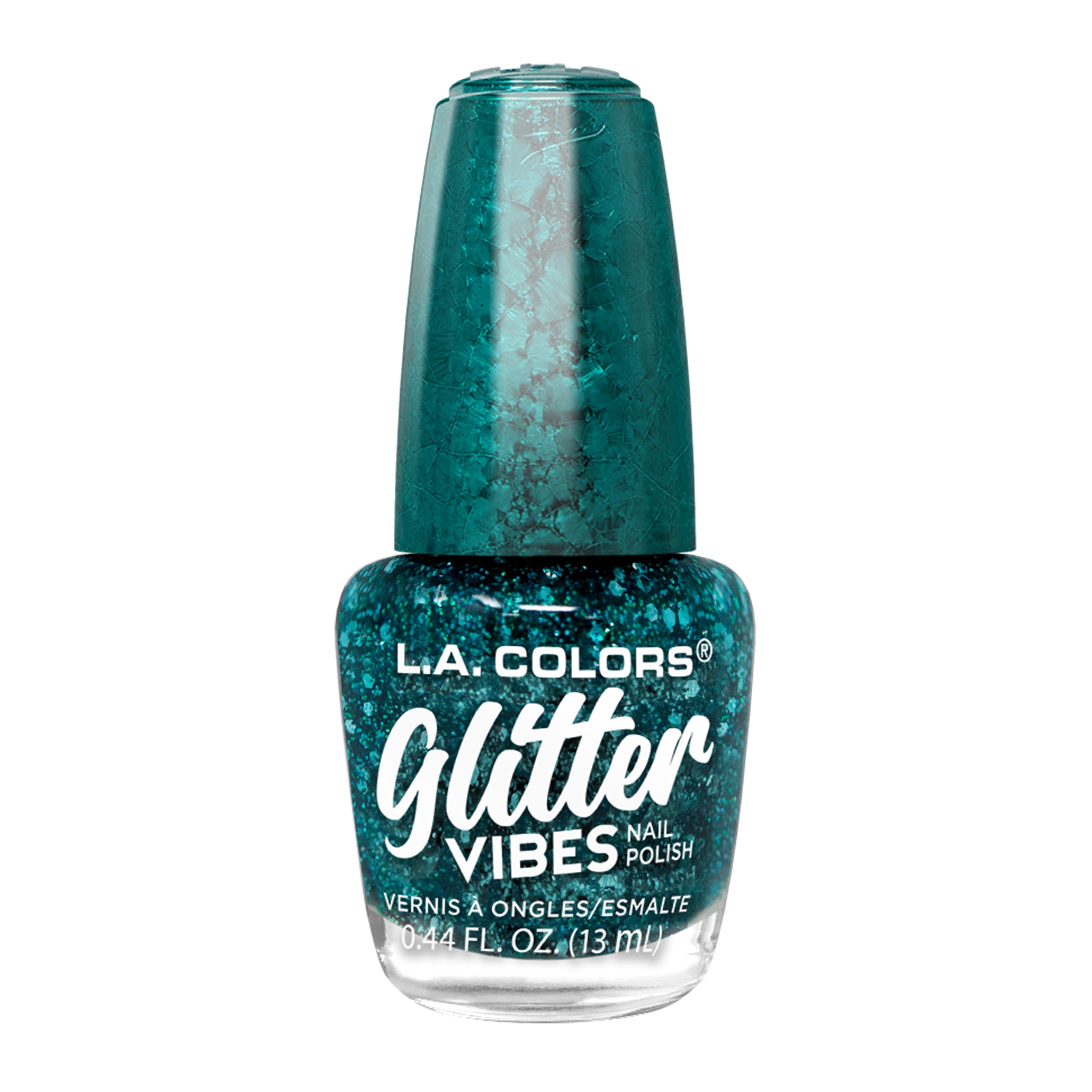 L.A. COLORS Glitter Vibes Nail Polish, Drippin', 0.44 fl oz
