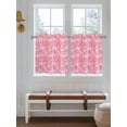 thumbnail image 2 of Desert Camel 2 Panel Kitchen Curtains for Small Windows, Vintage Sand Camel Leaves Flower Pattern Pink Bathroom Tier Curtain, Short Window Treatment for Bedroom/Living Room 55"x24", 2 of 6