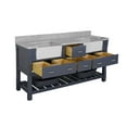 thumbnail image 5 of Charlotte 72" Double Bathroom Vanity with Marine Gray Cabinet and Carrara Marble Top, 5 of 6
