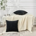 thumbnail image 5 of COOKCOK Decorative Square Throw Pillow Covers 18"x18" Inch Set of 2, Super Soft Chenille Pillows Cover Fall Pillowcase for Living Room Bedroom Sofa Couch Cushion Cover, Black, 5 of 9