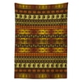 thumbnail image 3 of Ambesonne Tribal Tablecloth Rectangular Table Cover, Geometric Indigenous Art, 60"x84", Brown Yellow Pale Orange, 3 of 4