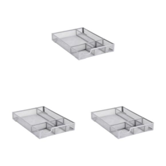 Seitruly Bandeja de metal con rejilla para almacenamiento de papelería elegante y ordenado Marco de almacenamiento de múltiples compartimentos Type1 NO1