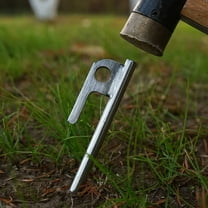 Worgeous Durable Stainless Steel Tent Pegs for Outdoor Use Silver Firm Ground Anchor 4 Pieces