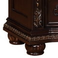 thumbnail image 2 of Wooden Nightstand with Three Spacious Drawers and Bun Feet, Brown, 2 of 5