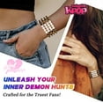 thumbnail image 4 of 4PCS Stackable Elastic Friendship Bead Bracelet Set K-pop Fan Jewelry Gift Designed for The Witcher Fans, 4 of 6