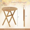 thumbnail image 3 of Costway Outdoor Side Table with Slatted Tabletop & X-Shaped Structure Coffee Table, 3 of 10