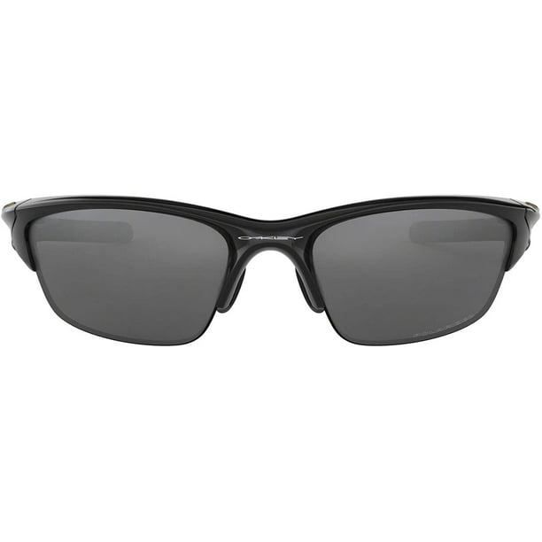 Oakley Mens OO9153 Half Jacket  Asian Fit Rectangular Sunglasses,  Polished Black/Black Iridium Polarized, 62 mm 