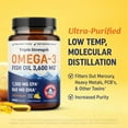 thumbnail image 5 of Triple Strength Omega 3 Fish Oil 3600 mg | EPA & DHA | Over 2100mg Omega-3 Fatty Acids | 1300mg EPA + 860mg DHA | Burpless Fish Oil Omega 3 Supplements | 120 Ct, 5 of 11