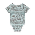 thumbnail image 2 of Daiia Pirate Adventure Map Printed Unisex-Baby Short Sleeve Onesies Bodysuits Baby Climbing Clothes Soft and Comfortable Romper with Expandable Shoulder Design-3 Months, 2 of 8