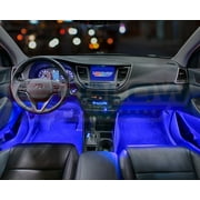 LEDGlow 4pc Blue LED Interior Underdash Lighting Kit
