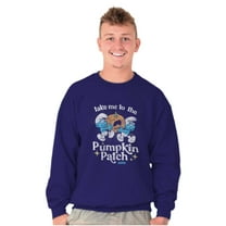 Smurfs Cute Halloween Pumpkin Patch Sweatshirt for Men or Women Brisco Brands L