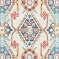 thumbnail image 6 of SAFAVIEH Saffron Everette Floral Cotton Runner Rug, Cream/Blue, 2'3" x 8', 6 of 7