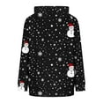 thumbnail image 6 of Xmas Novelty Clothing Women Hooded Sweatshirt Merry Christmas Outfits Snowman Snowflake Shirts Drawstring Pullover Kangaroo Pocket Tops Santa Claus Graphic Garments, 6 of 6