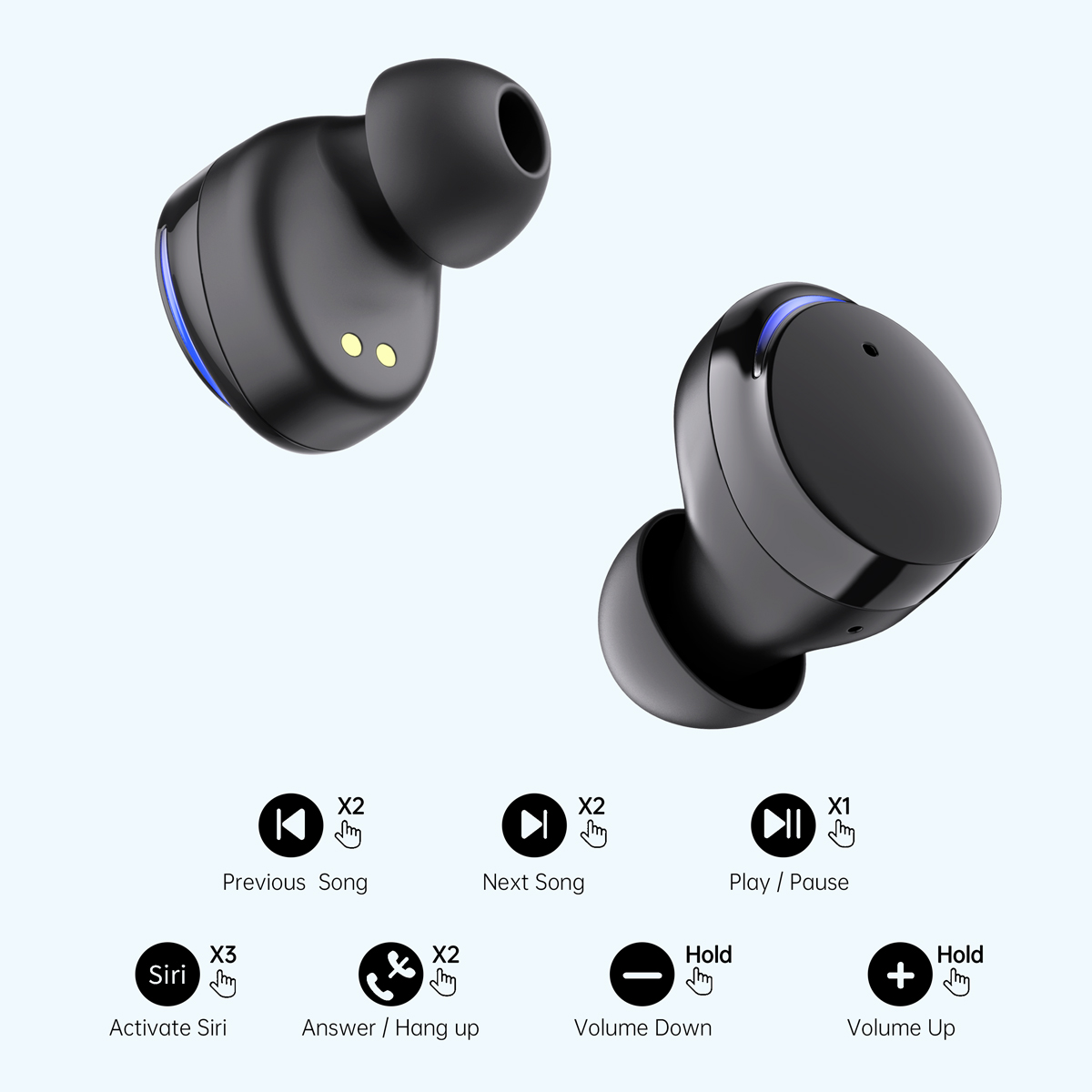 Cshidworld Wireless Earbuds, Noise Cancelling, 60H Playtime, IPX8 photo 5