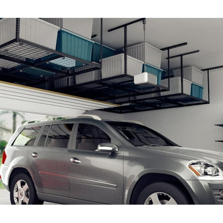 FLEXIMOUNTS 3x8 Heavy Duty Overhead Garage Adjustable Ceiling Storage Rack, 96