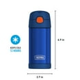 thumbnail image 3 of Bouteille isolée à pression de 12 Oz avec paille Funtainer de Thermos, Bleue, 3 of 4
