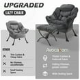 thumbnail image 2 of Avocahom Lazy Chair with Ottoman,Thick Padded Modern Accent Armchair,Upholstered Leisure Sofa Chair with armrest,Reading chair with Footstool for bedroom,living room, 2 of 8