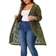 thumbnail image 4 of Cárdigans de mujer plus size Agnes Orinda, de encaje, livianos, con mangas 3/4, cárdigans de cobertura 3X, verde ejército, 4 of 6