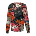 thumbnail image 4 of Hearthz Snap Front Scrub Jackets for Woman Long Sleeve Stretchy Animal Print Nursing Shirt Working Uniforms Womens Scrub Tops Print with Pocket, 4 of 5