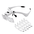 thumbnail image 2 of Gafas con Diadema Iluminadas con LED, Lupa con 5 Lentes Intercambiables de 1,0X/1,5X/2,0X/2,5X/3,5 X para Reparación de Herramientas y Lectura, 2 of 6