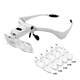 thumbnail image 2 of Gafas con Diadema Iluminadas con LED, Lupa con 5 Lentes Intercambiables de 1,0X/1,5X/2,0X/2,5X/3,5 X para Reparación de Herramientas y Lectura, 2 of 6