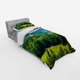 thumbnail image 3 of Ambesonne Mountain Bedding Set 4 Pcs, Landscape of Mountains, Queen, Forest Green, 3 of 3