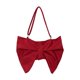 thumbnail image 5 of Bolso de hombro con lazo arrugado para mujer, bolso ligero tipo tote para la calle, regalo para uso diario. borgoña, 5 of 9