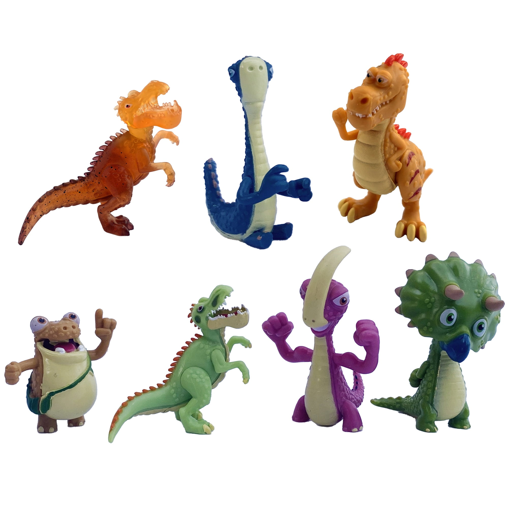 Gigantosaurus: Mighty Friends - 7 Pack - Mini 2" Figures, (Giganto-Bill-Rocky-Mazu-Tiny-Trex-Lava Giganto), Dinosaur Toy Miniatures, Kids Ages 3+