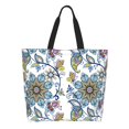 thumbnail image 1 of Disketp Flowers and Butterflies Bolsa Tote Estampada para Mujer, Bolso de Hombro y de Mano para Compras y Viajes, 1 of 8