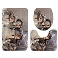 thumbnail image 1 of 3PCS Bath Rug Set Fashionable Christmas Print Washable Toilet Rug Toilet Lid Cover for Bathroom, 1 of 4