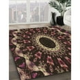 thumbnail image 2 of Ahgly Company Indoor Square Patterned Chocolate Brown Area Rugs, 7' Square, 2 of 6