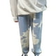 thumbnail image 1 of Sunloudy Jeans largos para hombre, pantalones de mezclilla holgados lavados de cintura media con efecto tie-dye para niños, negro/rosa/azul claro Sunloudy  S M L XL XXL, 1 of 8