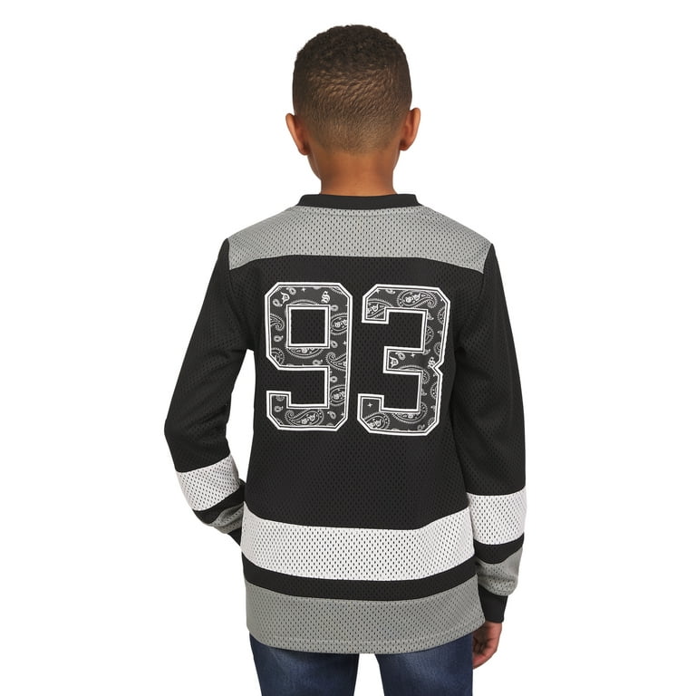 Dogg Supply by Snoop Dogg Boys Long Sleeve V Neck Mesh Hockey Jersey Sizes 4 18 Walmart