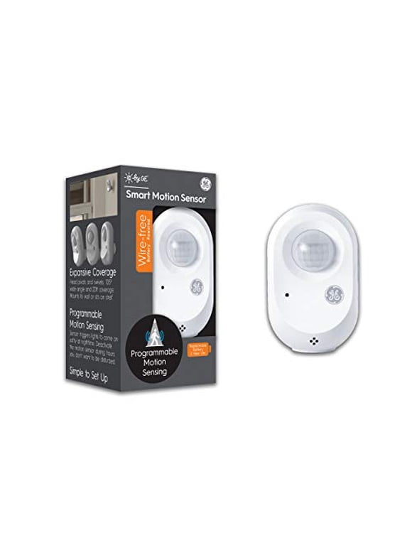 C by GE Wire-Free Smart Motion Sensor, Battery Powered with Bluetooth and Ambient Light Detection, White, 1-Pack (Packaging May Vary)