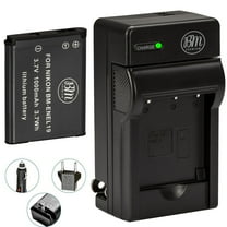 BM EN-EL19 Battery & Charger for Nikon Coolpix S3100 S3200 S3300 S3500 S3600 S3700 S4100, S4200 S4300 S5200 S5300 S6400 S6500 S6800 S6900 S7000 Camera