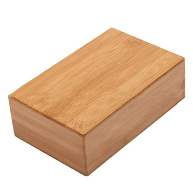 1PC Natural Bamboo Yoga Brick Yoga Dance Training Practice Auxiliary Tool Wooden Brick for Home Fitness