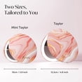 thumbnail image 2 of Fancii Mini Taylor Compact Makeup Mirror with LED Light, Rechargeable, 10x/1x Magnifying, 4” Wide Mirror for Purse (Marble Rosè), 2 of 11
