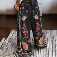 thumbnail image 5 of Pantalones afelpados Gibobby para mujer Easy Printing Boho Pockets Alto Long Playa Negro S, 5 of 5