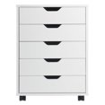 thumbnail image 4 of Scranton & Co 5-Drawer Modern Wood Mobile File Cabinet in White, 4 of 9