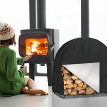 Outdoor Heavy Duty Weatherproof Firewood Log Rack Cover | Waterproof Fabric with Openable Front Flap | Anti-Wind Design with Locking Ropes | Available in Small and Large Sizes