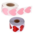 thumbnail image 3 of GOOHOCHY rollos de pegatinas autoadhesivas de corazón con lámina brillante roja para álbumes de recortes, invitaciones o para broncearse., 3 of 8