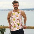 thumbnail image 6 of Fotbe Breakfast Pattern Men's Quick Dry Workout Tank Top Gym Muscle Tee Fitness Bodybuilding Sleeveless T Shirt Breathable Workout Shirt-XX-Large, 6 of 9