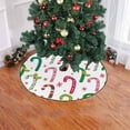 thumbnail image 2 of FMSHPON Fun Christmas Candy Xmas Christmas Tree Skirt Stand Mat for Holiday Party Decoration Indoor Outdoor 48 inches, 2 of 3