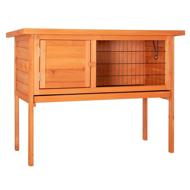 UBesGoo Wooden Rabbit Hutch Chicken Coop Hen House Poultry Cage