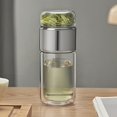 thumbnail image 4 of Hyasfey Glass Tea Infuser Bottle Double-Layer Insulation Portable Travel Tea Maker with Filter 300ml Leakproof Drinking Cup for Home Office Outdoor Activities, 4 of 8