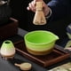thumbnail image 1 of Tazón de té batidor BLESIY con soporte para batidor cerámica Matcha Marrón y verde, 1 of 8